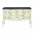 Distressed Wood Side Cabinet - White in Miami, Ft. Lauderdale, Palm Beach