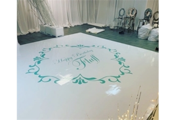 Monogram Dance Floor Wrap - 12' in Miami, Ft. Lauderdale, Palm Beach
