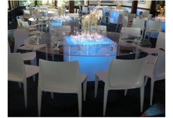 Clear acrylic round dining table deals
