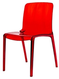 Ghost Dining Chair - Red in Miami, Ft. Lauderdale, Palm Beach