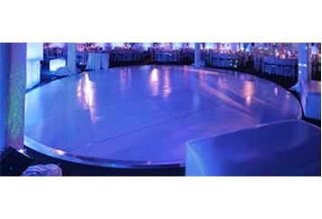 Dance Floor White Round Wrapped 26' in Orlando