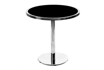 Kyoto Silver Cafe Table - Black Top in Orlando