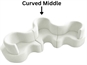 Cobra White Banquette Curved Middle in Naples, Marco Island, Ft. Myers
