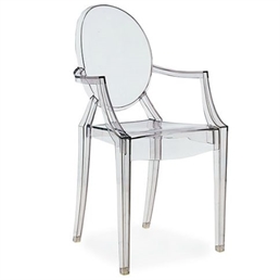 Ghost Clear Chair With Arms in Miami, Ft. Lauderdale, Palm Beach