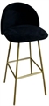 Royal Barstool - Matte Gold Legs and Black Seat in Miami, Ft. Lauderdale, Palm Beach