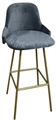 Royal Barstool - Matte Gold Legs and Dark Gray Seat in Miami, Ft. Lauderdale, Palm Beach