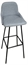 Royal Barstool - Black Legs and Light Gray Seat in Miami, Ft. Lauderdale, Palm Beach