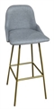 Royal Barstool - Matte Gold Legs and Light Gray Seat in Miami, Ft. Lauderdale, Palm Beach