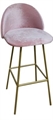 Royal Barstool - Matte Gold Legs and Pink Seat in Miami, Ft. Lauderdale, Palm Beach