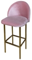 Royal Barstool - Shiny Gold Legs and Pink Seat in Miami, Ft. Lauderdale, Palm Beach